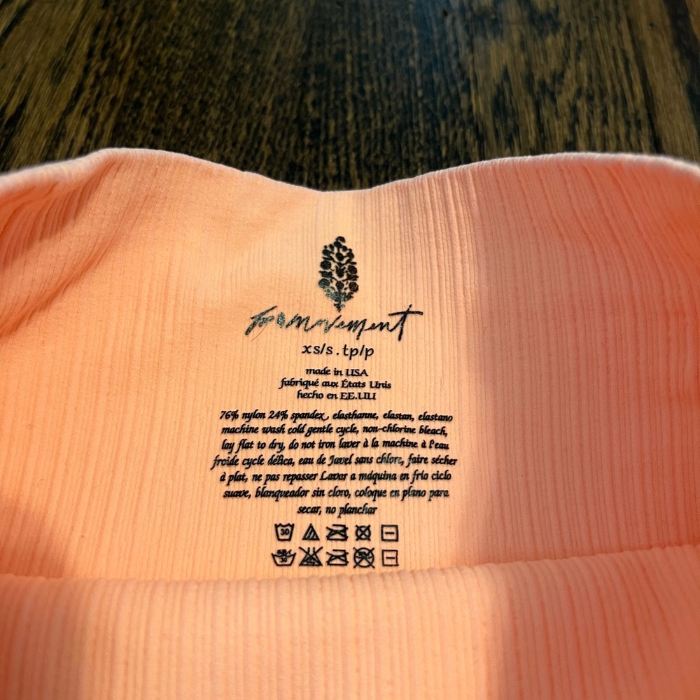 NWOT Free People Good Karma Orange Leggings - Picture 5 of 5